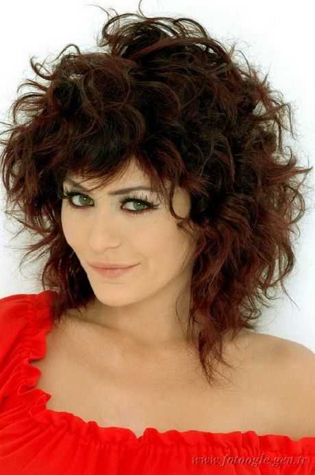 Well Known Medium Wavy Hairstyles With Bangs With Medium Length Curly Hairstyles With Bangs (Gallery 9 of 20)