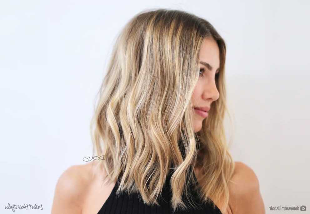 2017 Layered Wavy Lob Haircuts For 26 Hottest Long Wavy Bob Haircuts Anyone Can Pull Off (Gallery 1 of 20)