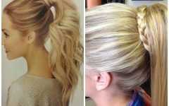Pony Hairstyles with Wrap Around Braid for Short Hair