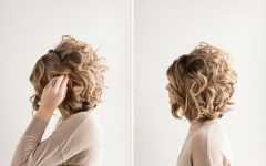 Curly Wedding Updos for Short Hair