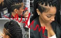 Side Braided Curly Mohawk Hairstyles