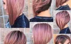 Pink Asymmetrical A-line Bob Hairstyles