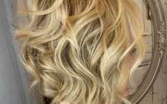 Feminine Wavy Golden Blonde Bob Hairstyles