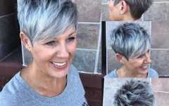 Spiky Gray Pixie Haircuts