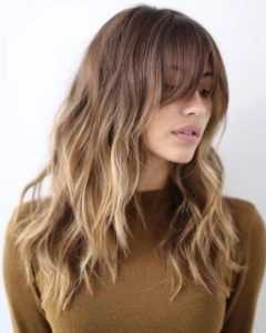 2023 Latest Long Hairstyles with Bangs for Round Faces