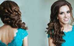Long Side Swept Curls Prom Hairstyles