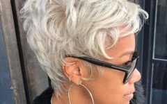 African-american Messy Ashy Pixie Haircuts