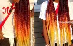 Colorful Cornrows Under Braid Hairstyles