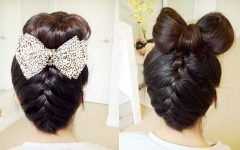 Two French Braid Hairstyles with a Sock Bun