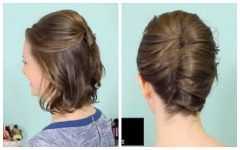French Twist Updo Hairstyles for Short Hair