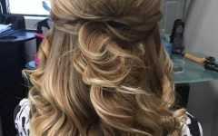 Half-updo Blonde Hairstyles with Bouffant for Thick Hair