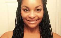 Twists Micro Braid Hairstyles with Curls