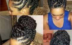 Flat Twist Updo Hairstyles on Natural Hair