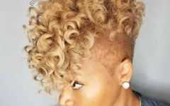 Blonde Curly Mohawk Hairstyles for Women