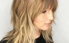 Shoulder-length Feathered Hairstyles with Bangs