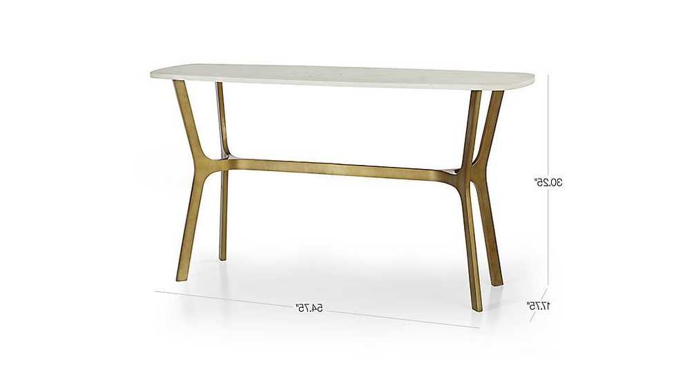 Featured Photo of Elke Marble Console Tables With Brass Base