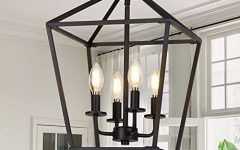 Cage Metal Shade Lantern Chandeliers