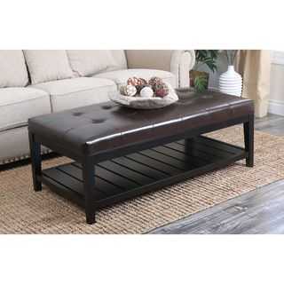 Featured Photo of Rectangular Leather Ottoman Coffee Table