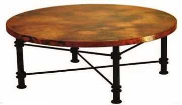 Featured Photo of Hammered Round Copper Coffee Table