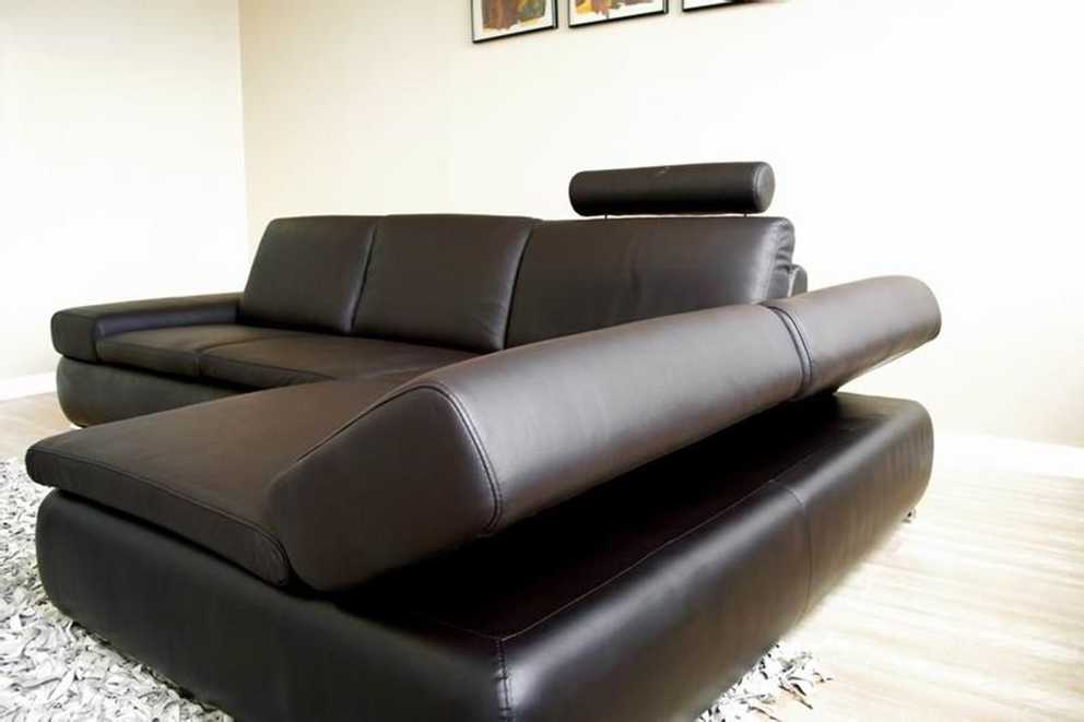 diana dark brown leather sectional sofa set