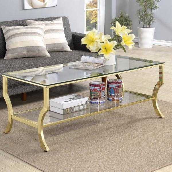Gallery of Glass Gold Coffee Tables (View 7 of 20 Photos)