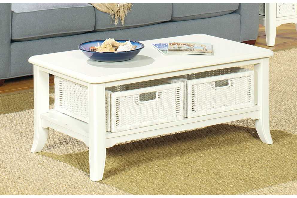 Featured Photo of Coffee Table With Wicker Basket Storage