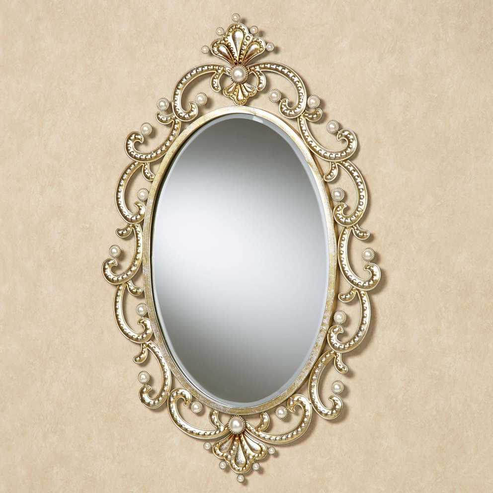 Giorgianna Pearl Oval Wall Mirror With Regard To Oval Wall Mirrors (Gallery 15 of 25)