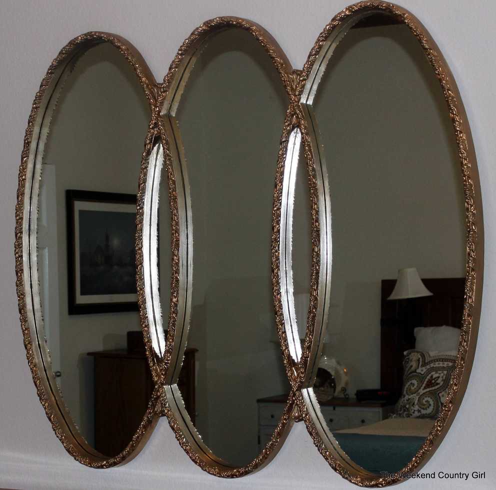 Repurposing A Mirror | The Weekend Country Girl Within Triple Oval Wall Mirrors (Gallery 4 of 25)