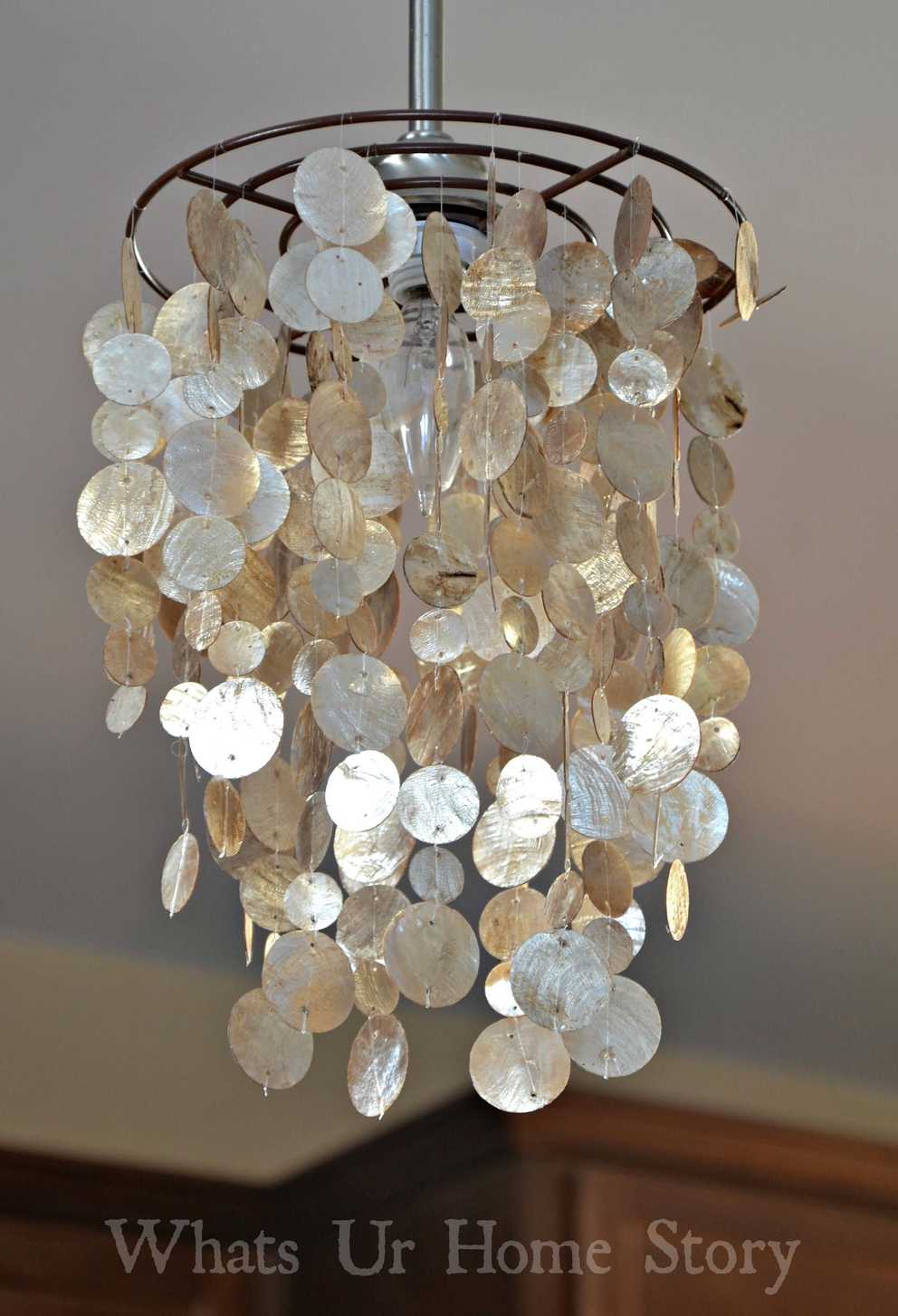 Diy Capiz Chandelier Throughout Shell Light Shades Pendants 