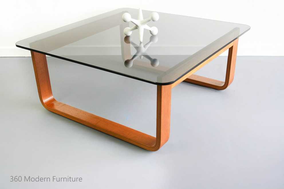 Mid Century Side Coffee Table Tessa T4 Retro Vintage Fred Lowen Teak With Era Glass Console Tables (Gallery 10 of 30)