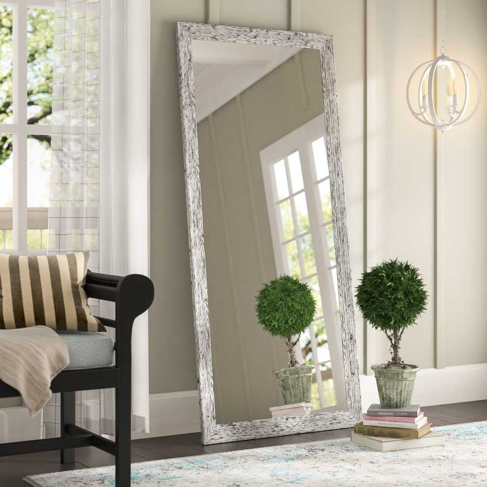 August Grove Pandit Full Length Mirror & Reviews | Wayfair For Handcrafted Farmhouse Full Length Mirrors (Gallery 6 of 30)