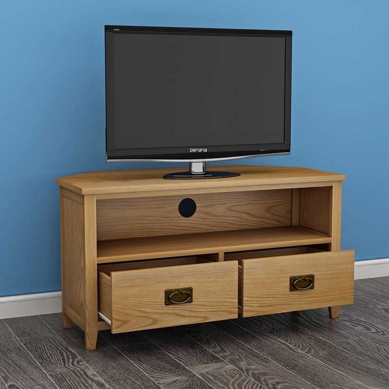 2018 New Product Oak Corner Tv Stand Solid Wood Tv Unit Pertaining To Wooden Tv Cabinets (Gallery 7 of 15)
