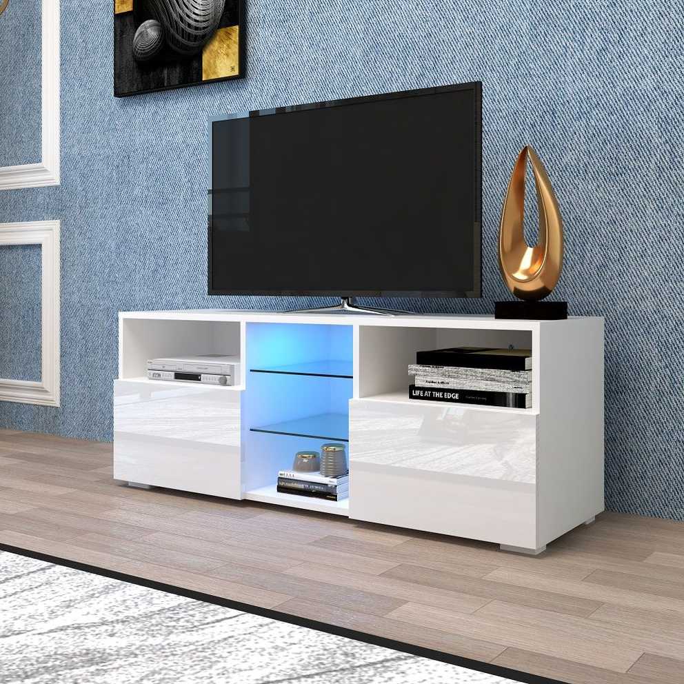 Featured Photo of White Gloss Tv Stand With Drawers
