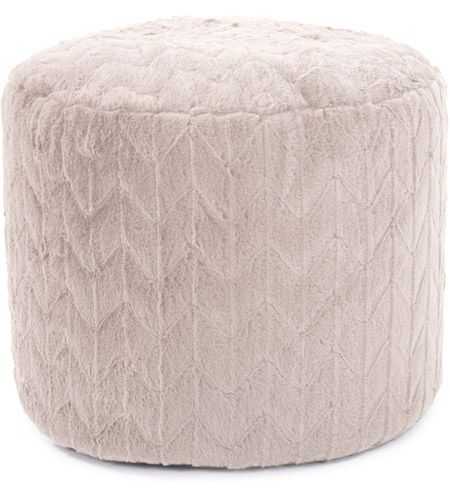 Howard Elliott Collection 872 1092 Pouf 24 Inch Angora Natural Pouf Ottoman Pertaining To 24 Inch Ottomans (Gallery 13 of 15)