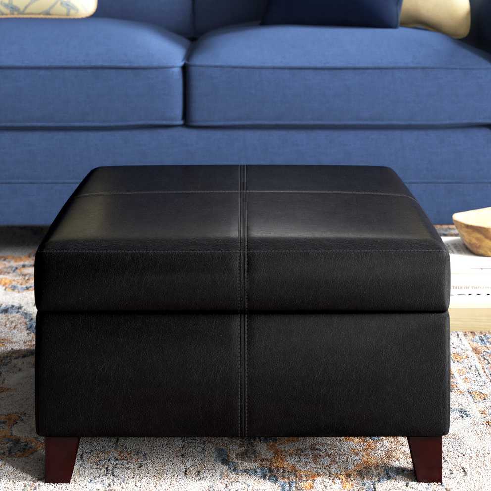 15 Best Collection of Black Ottomans