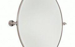 Polished Nickel Oval Wall Mirrors