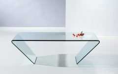Top Bent Glass Coffee Tables