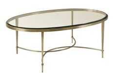 Oval Coffee Table with Glass Top