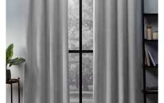 Oxford Sateen Woven Blackout Grommet Top Curtain Panel Pairs