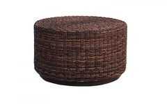 Wicker Round Coffee Table Glass Top