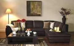 Diana Dark Brown Leather Sectional Sofa Set