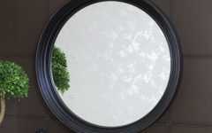 2023 Popular Shiny Black Round Wall Mirrors
