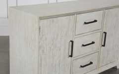Antique White Distressed 3-drawer/2-door Sideboards