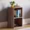Walnut 2-tier Bookcases