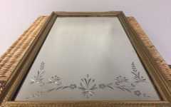 Antique Gold Etched Wall Mirrors