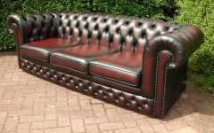 Red Leather Chesterfield Sofas