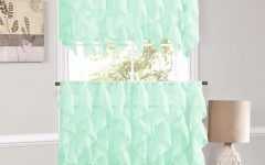 Maize Vertical Ruffled Waterfall Valance and Curtain Tiers