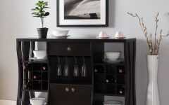 Modern Cappuccino Open Storage Dining Buffets