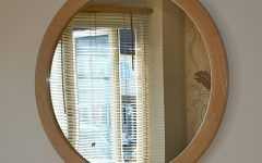 Large Round Wooden Mirrors
