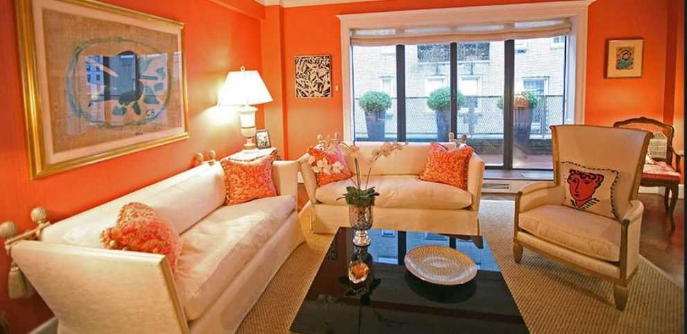 Bright Living Room Energetic Orange Home Decor (Photo 2 of 10)